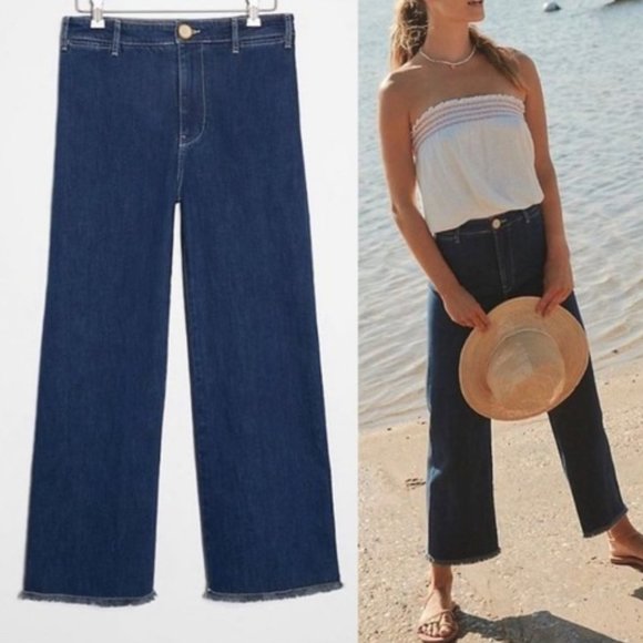 Anthropologie Denim - Pilcro Ultra High-Rise Cropped Wide-Leg Jeans